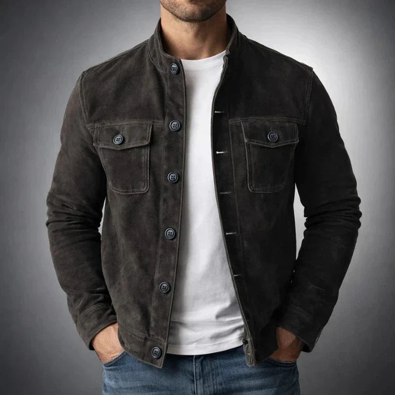 LIAM™ | Vintage Suede Utility Jacket