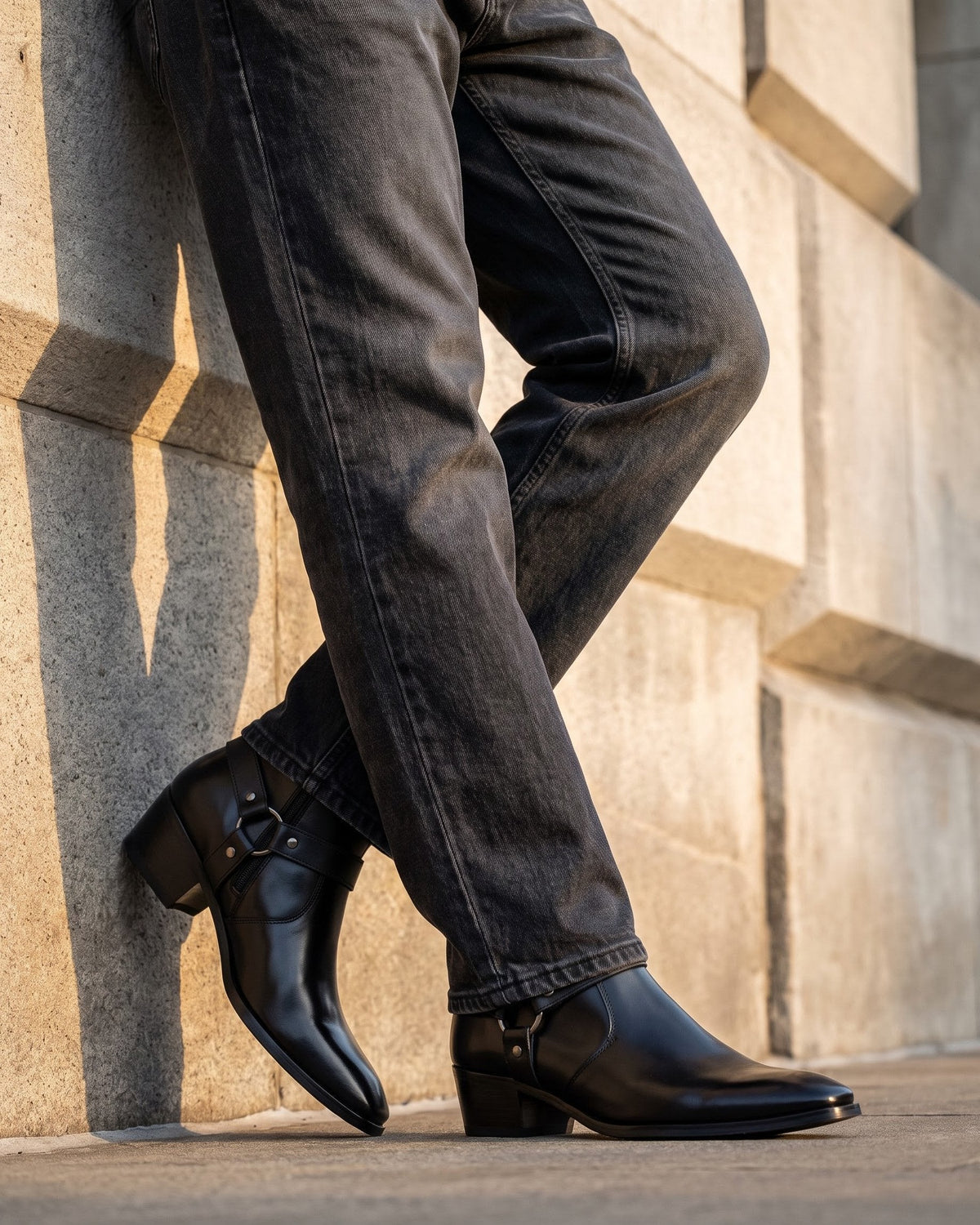 LIAM™ | Umberto Leather Harness Boot