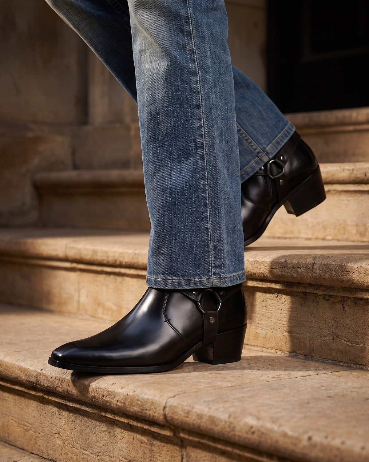 LIAM™ | Umberto Leather Harness Boot