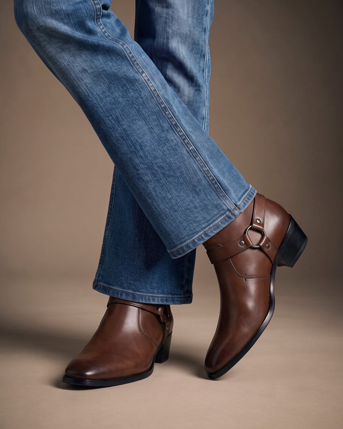 LIAM™ | Umberto Leather Harness Boot