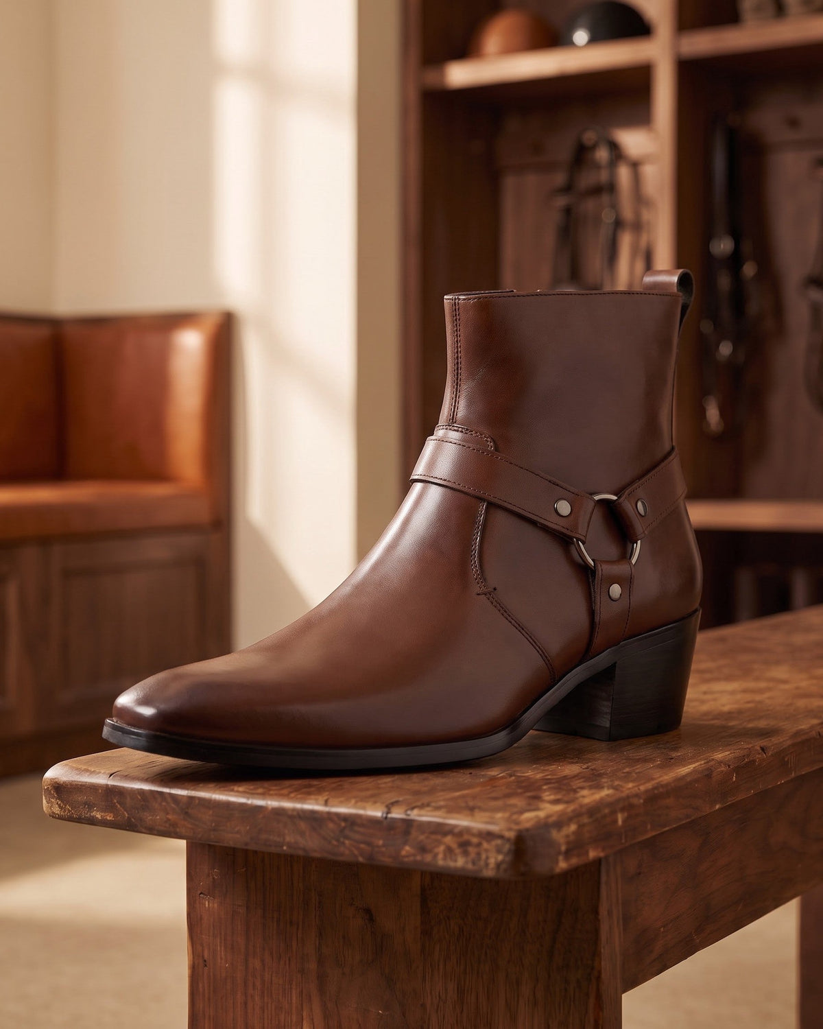LIAM™ | Umberto Leather Harness Boot