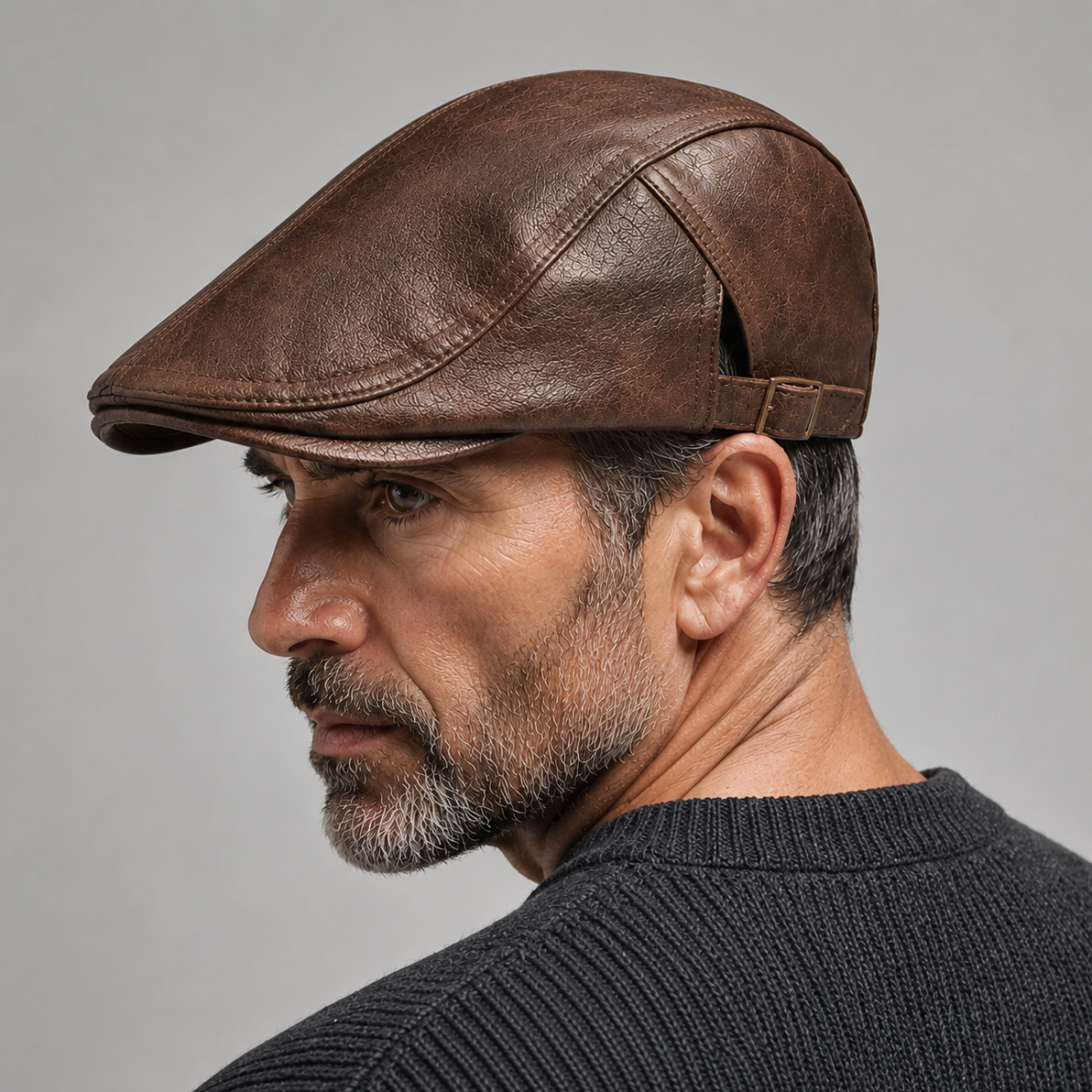 LIAM™ | Hawthorne Leather Driving Cap
