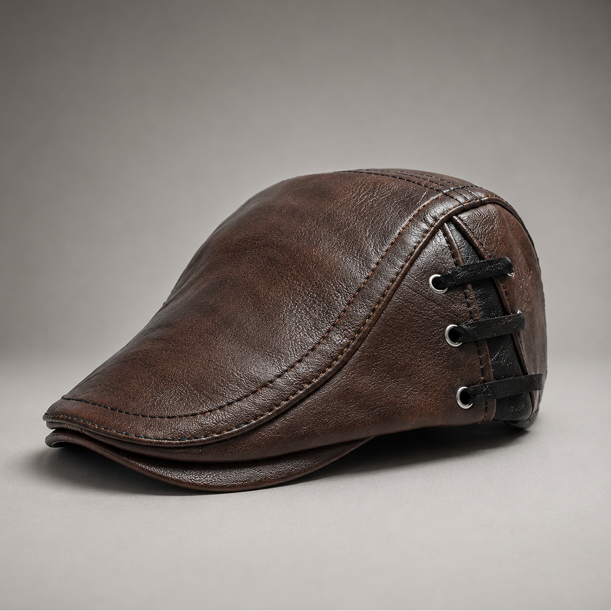 LIAM™ | Corbin Leather Driving Cap