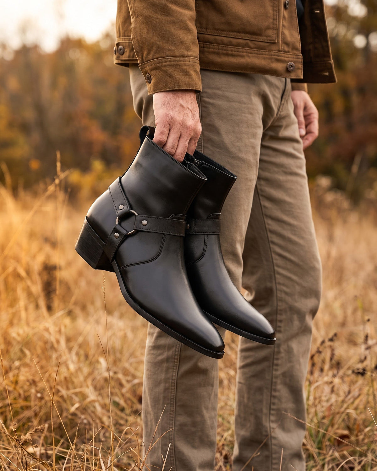 LIAM™ | Umberto Leather Harness Boot