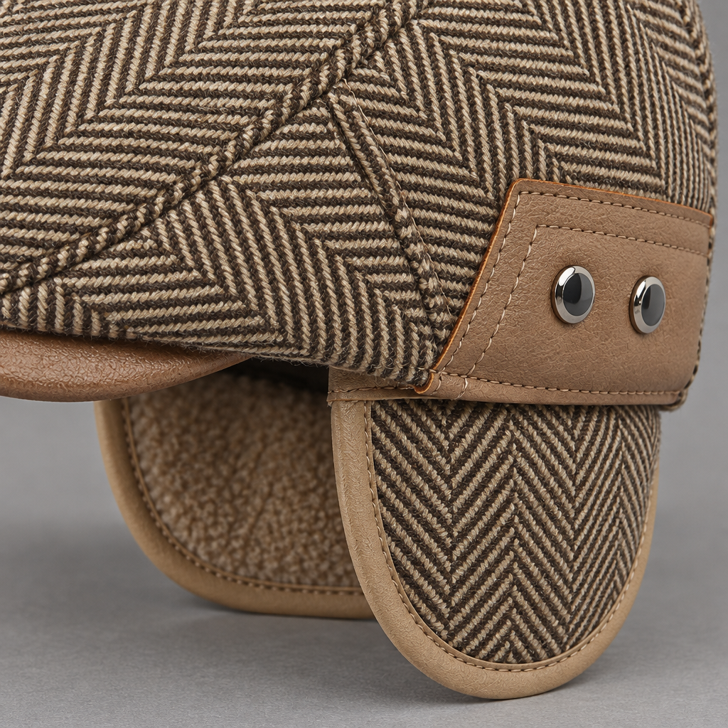 LIAM™ | Thornton Herringbone Driving Cap