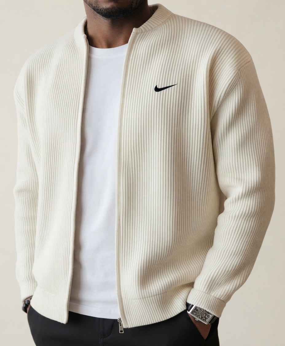 LIAM™ | Ribbed Knit Cardigan Jacket with Zipper