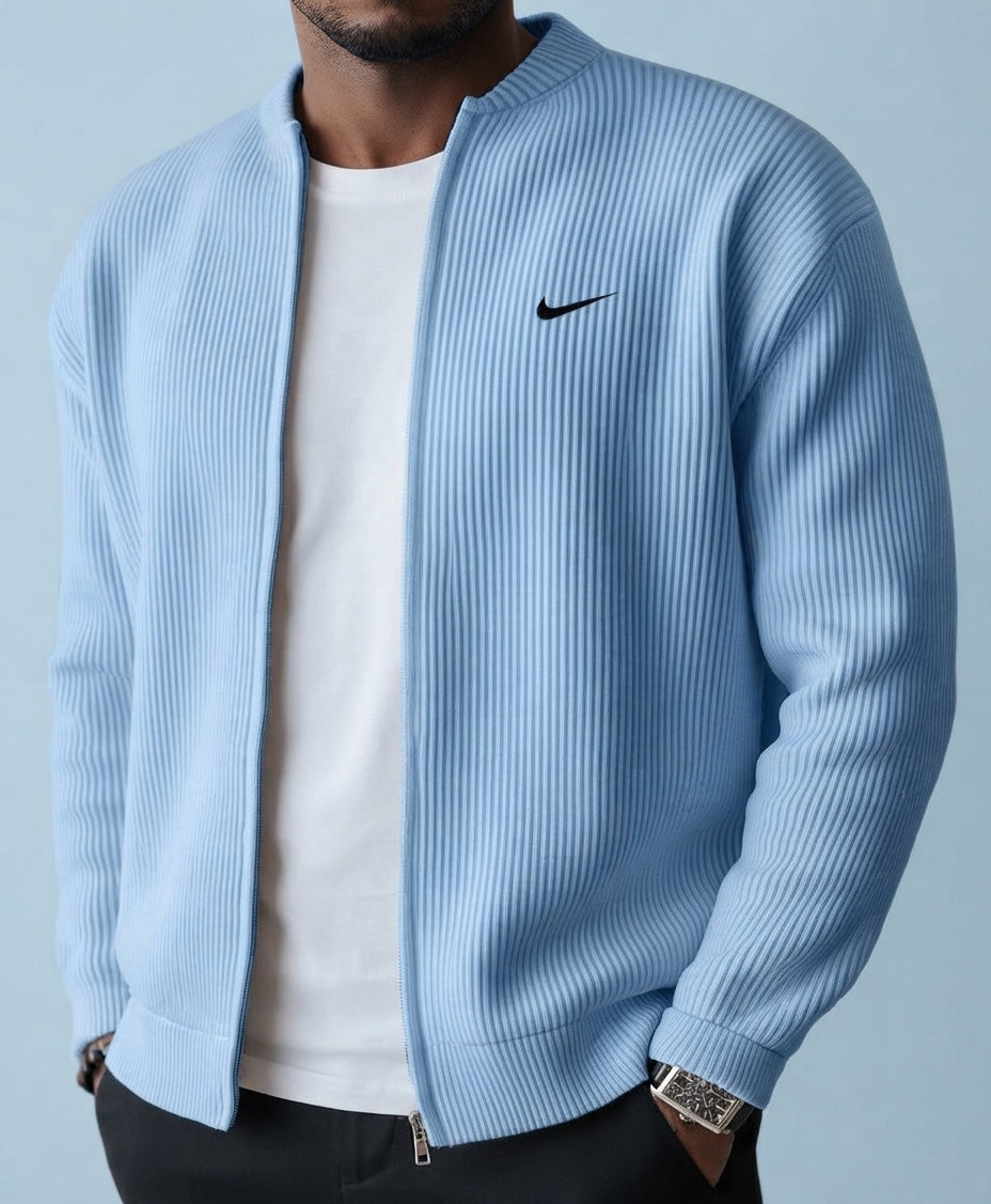 LIAM™ | Ribbed Knit Cardigan Jacket with Zipper