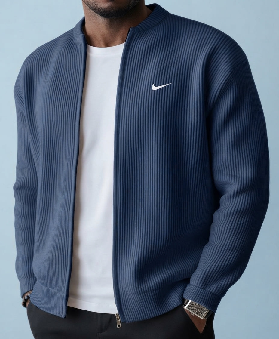 LIAM™ | Ribbed Knit Cardigan Jacket with Zipper