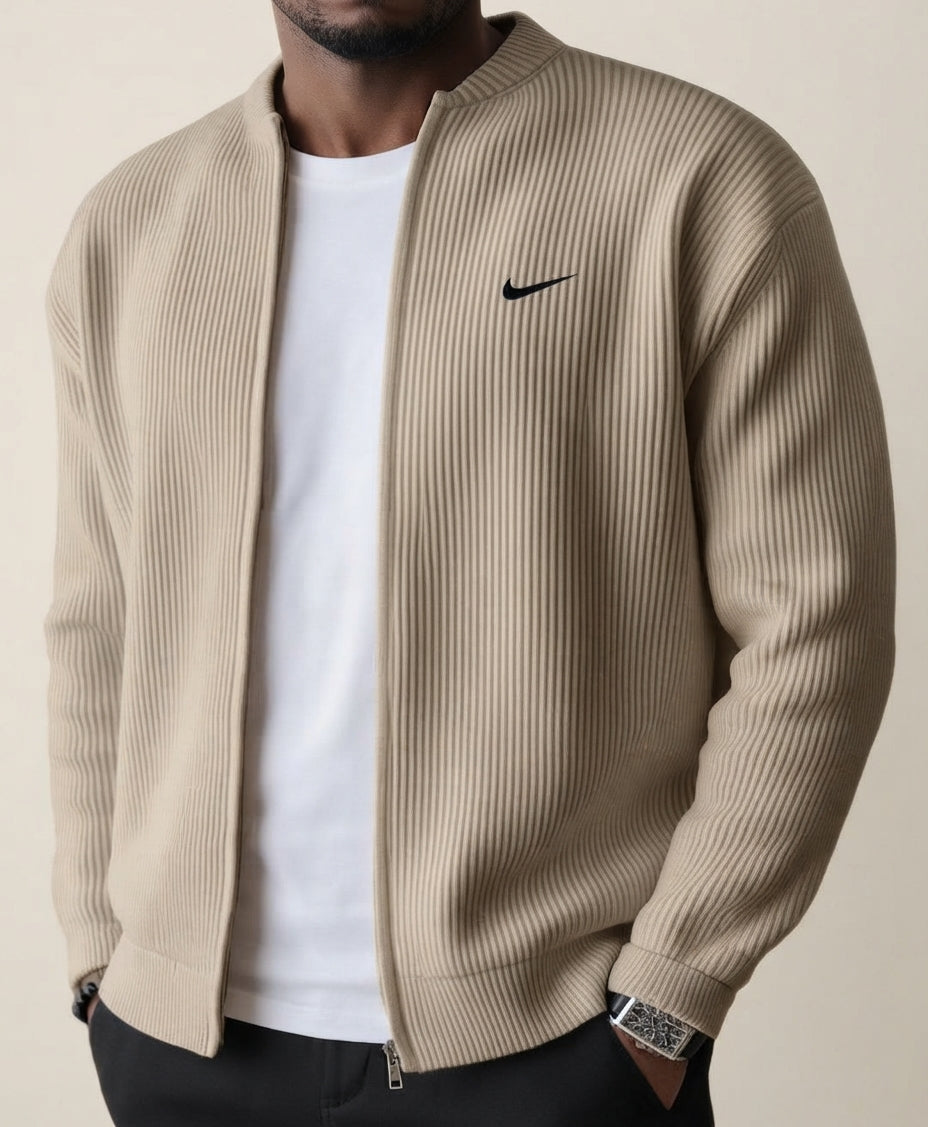 LIAM™ | Ribbed Knit Cardigan Jacket with Zipper