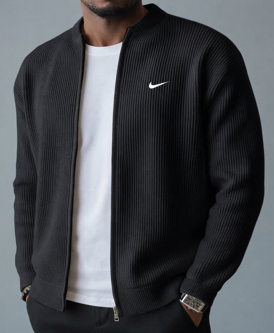 LIAM™ | Ribbed Knit Cardigan Jacket with Zipper