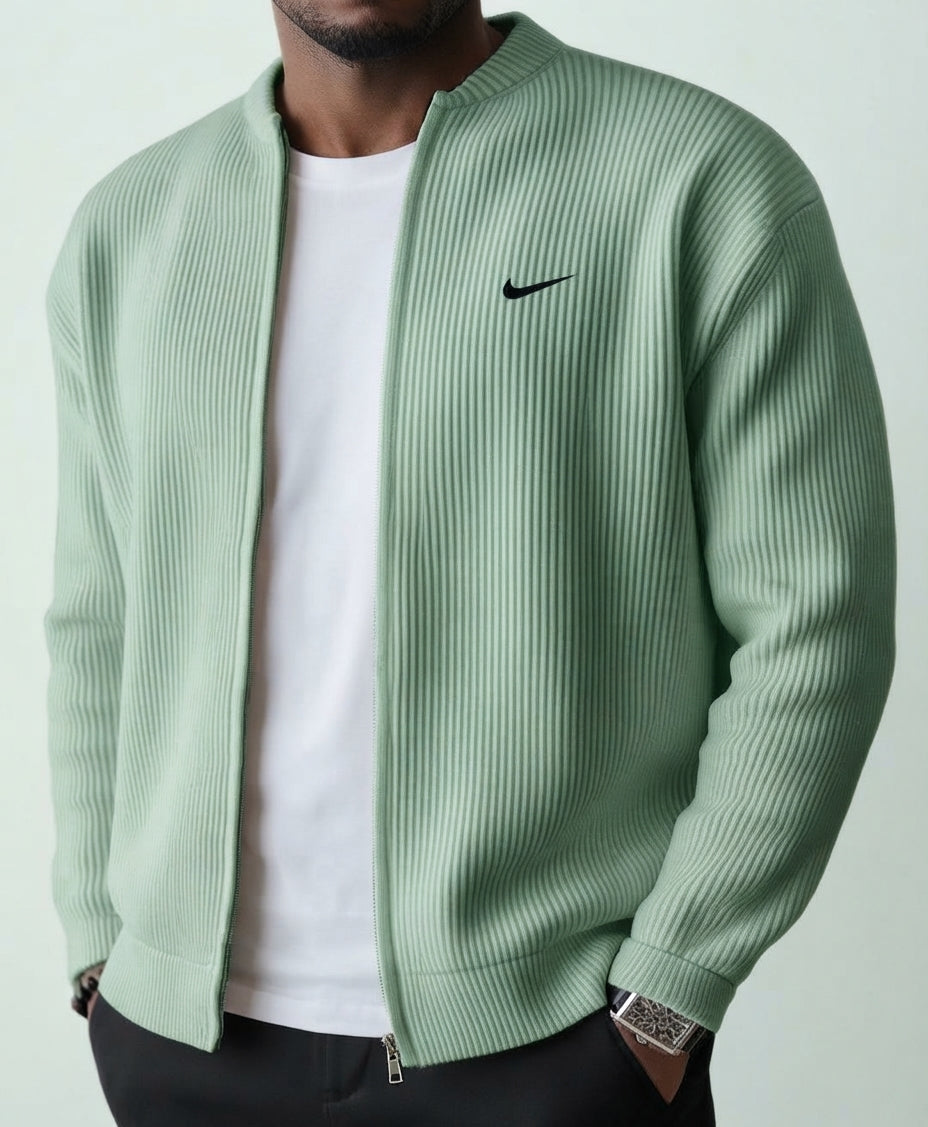 LIAM™ | Ribbed Knit Cardigan Jacket with Zipper