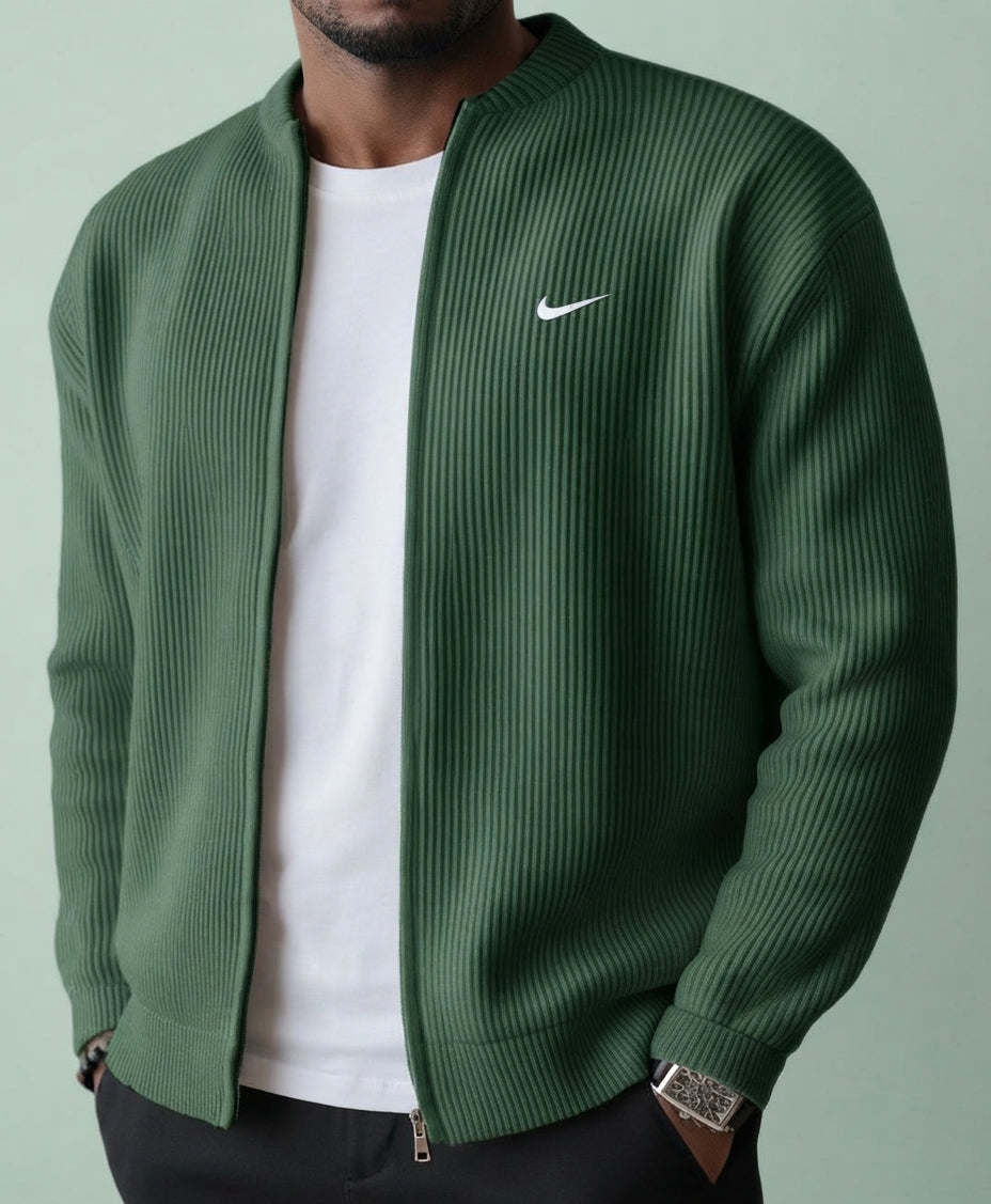 LIAM™ | Ribbed Knit Cardigan Jacket with Zipper