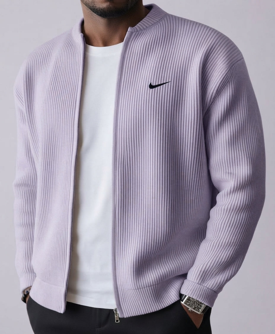 LIAM™ | Ribbed Knit Cardigan Jacket with Zipper