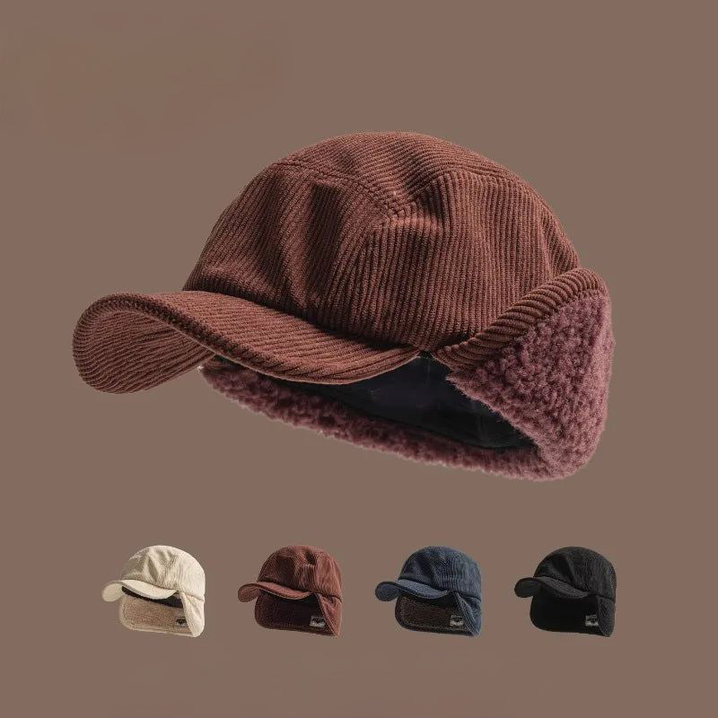 LIAM™ | Frostline Corduroy Earflap Cap