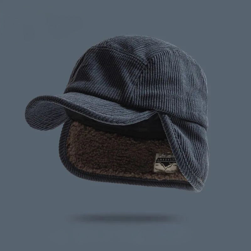 LIAM™ | Frostline Corduroy Earflap Cap