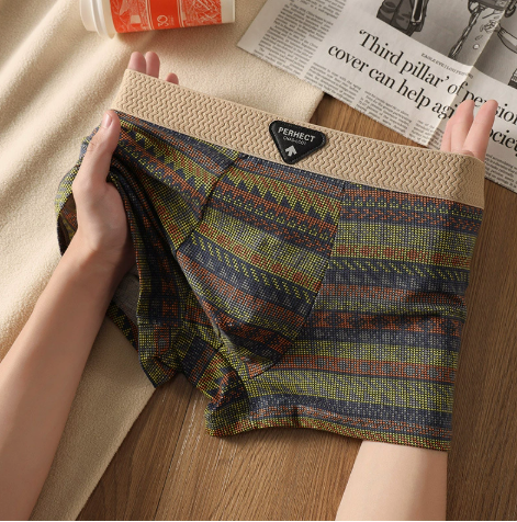 LIAM™ | Men's Cotton Geometric Boxer Briefs