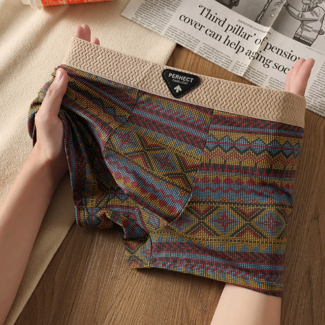 LIAM™ | Men's Cotton Geometric Boxer Briefs