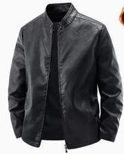 LIAM™ | Vintage Fleece Lined Leather Jacket