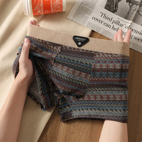 LIAM™ | Men's Cotton Geometric Boxer Briefs
