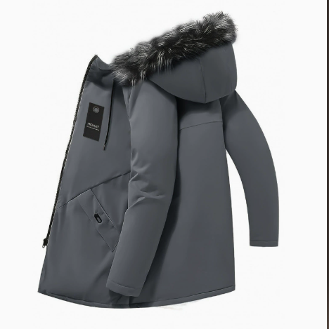 LIAM™ | Men's Windproof Hooded Thermal Mid-Length Parka Jacket