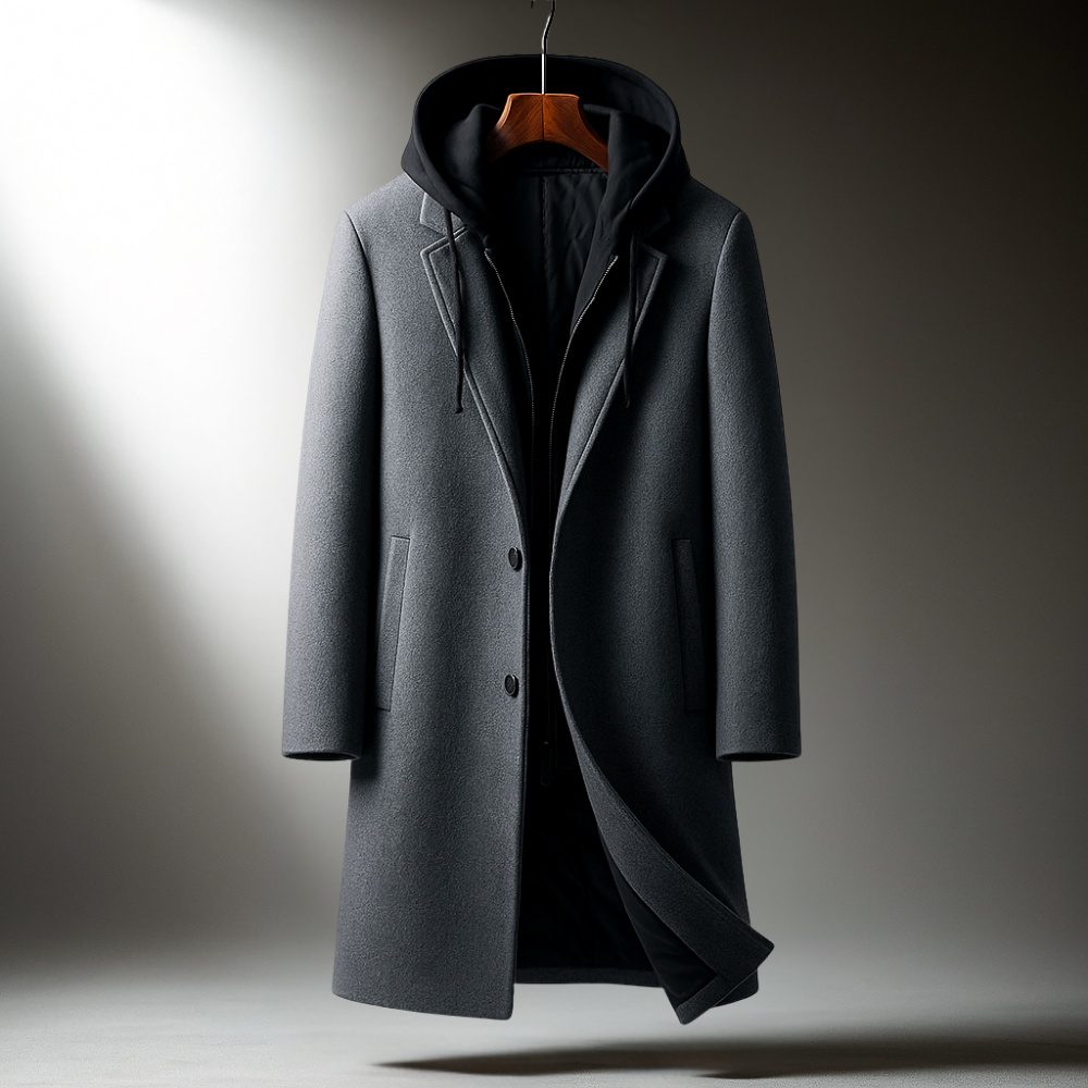 LIAM™ | Wool Hooded Coat for Men