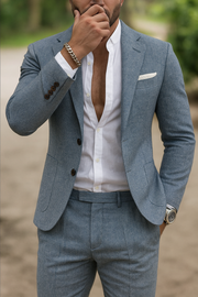 LIAM™ | Men's Linen-Look Slim Suit