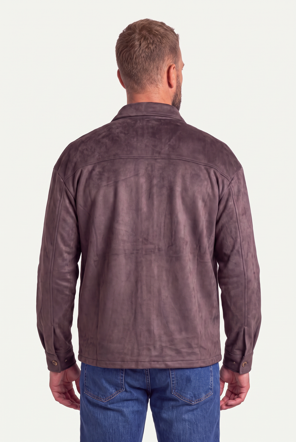 LIAM™ | Mirsino Suede Overshirt | Coffee