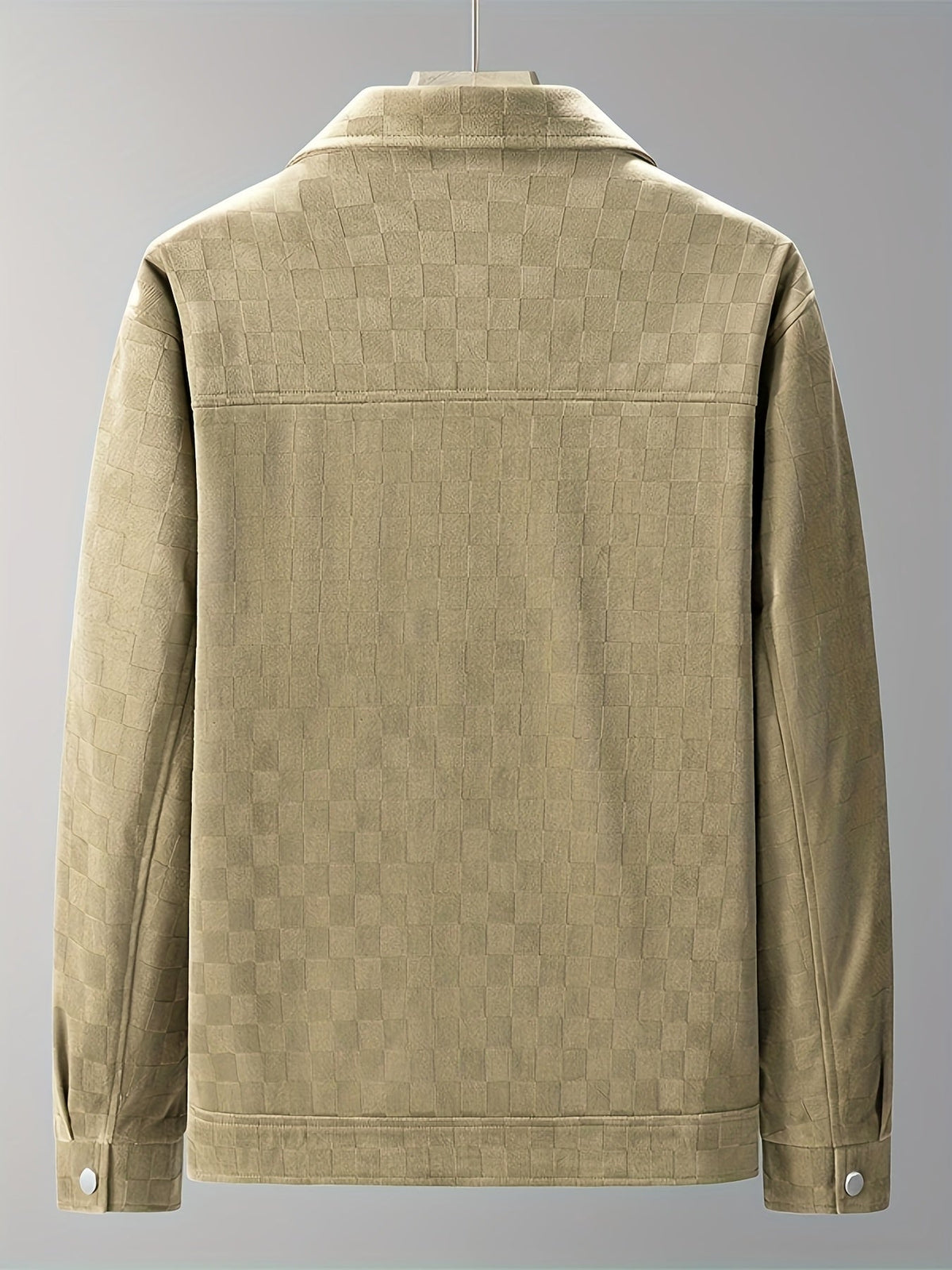 LIAM™ | Mavrick Checkered Suede Jacket