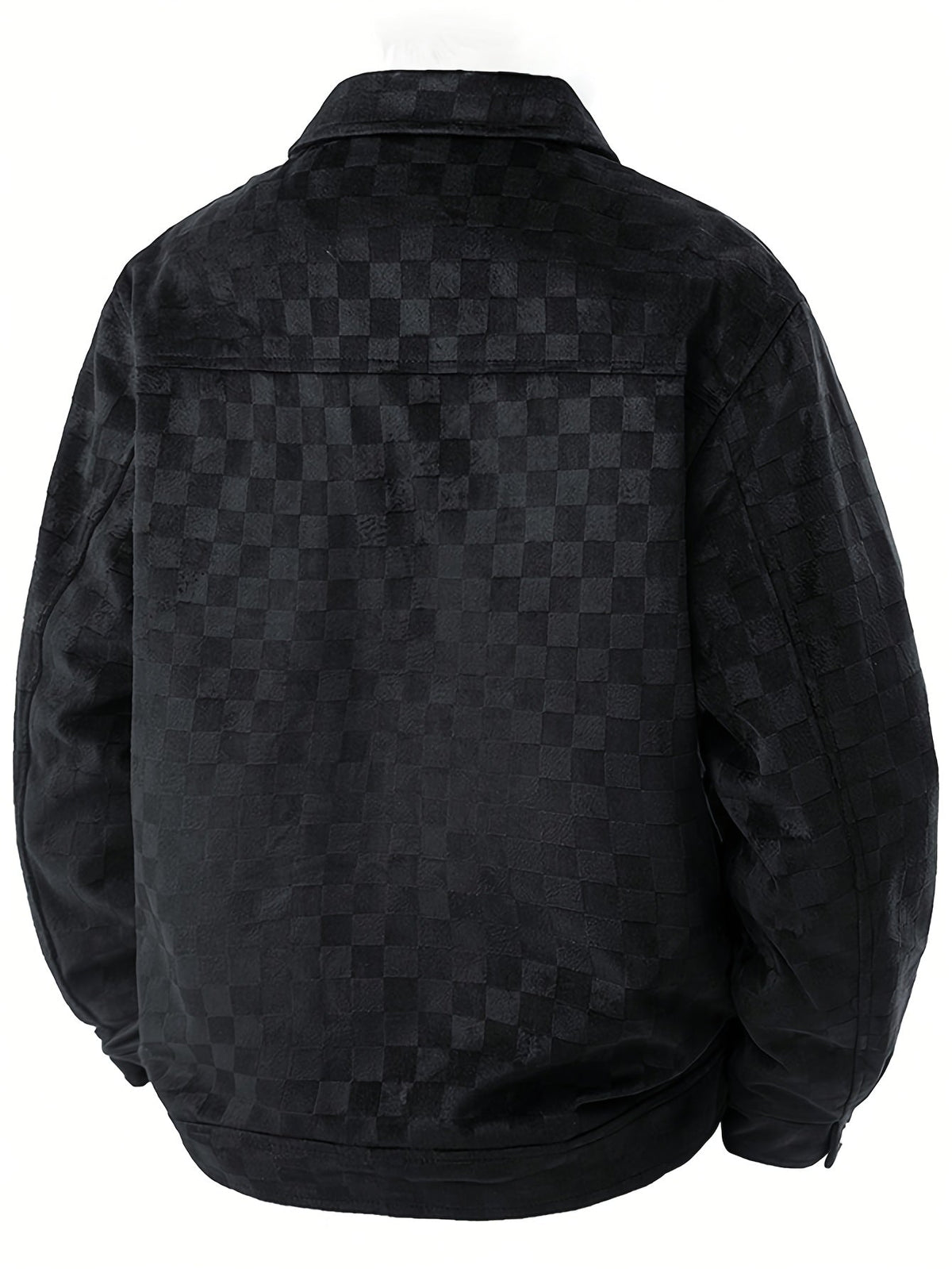 LIAM™ | Mavrick Checkered Suede Jacket