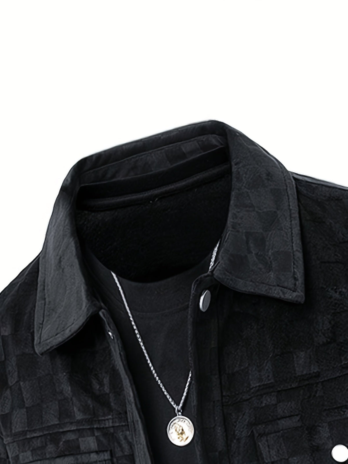 LIAM™ | Mavrick Checkered Suede Jacket