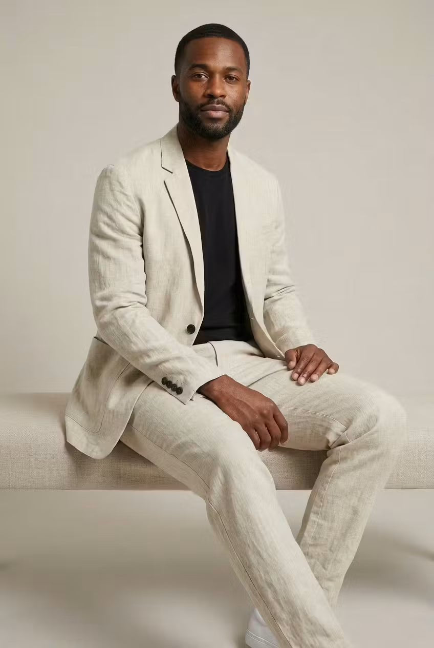 LIAM™ | Men's Acetate-Linen Suit