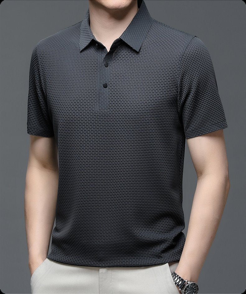 LIAM™ | Men's Knit Button Placket Polo