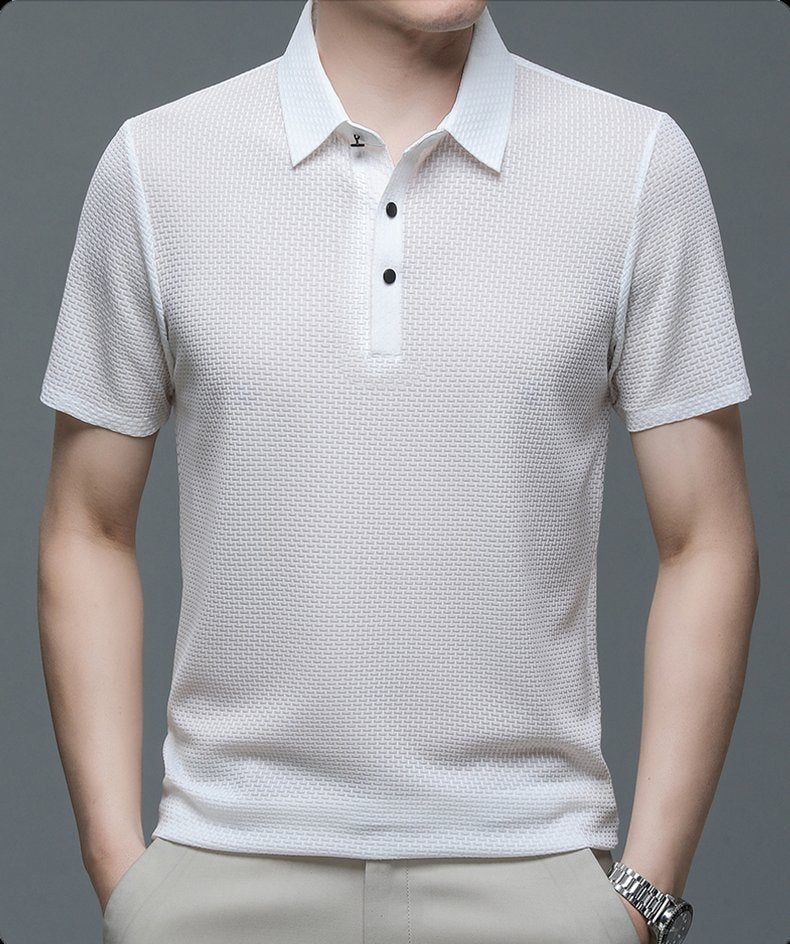 LIAM™ | Men's Knit Button Placket Polo