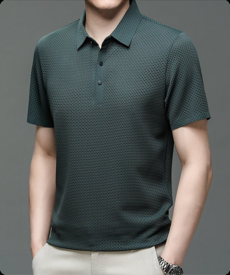 LIAM™ | Men's Knit Button Placket Polo