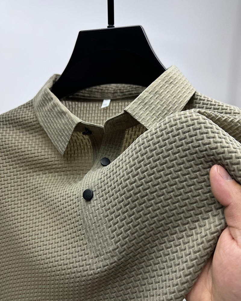 LIAM™ | Men's Knit Button Placket Polo