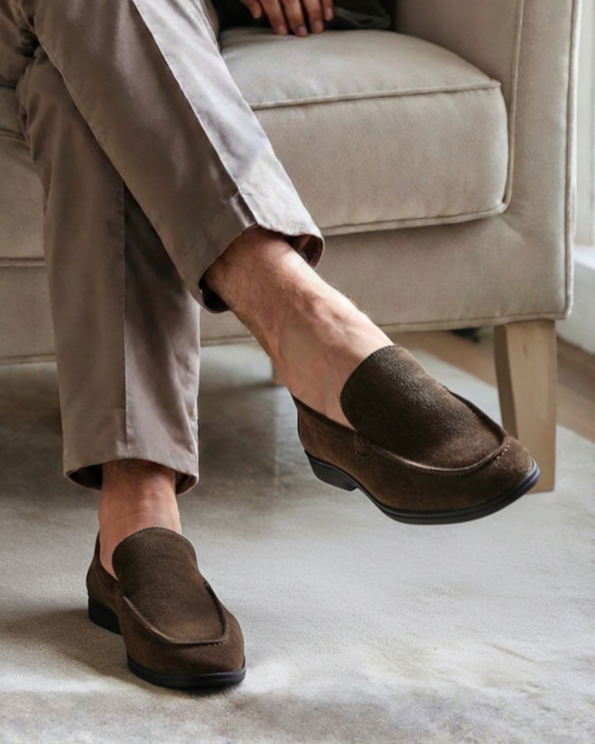 LIAM™ | PREMIUM SUEDE LOAFERS - BLACK SOLES