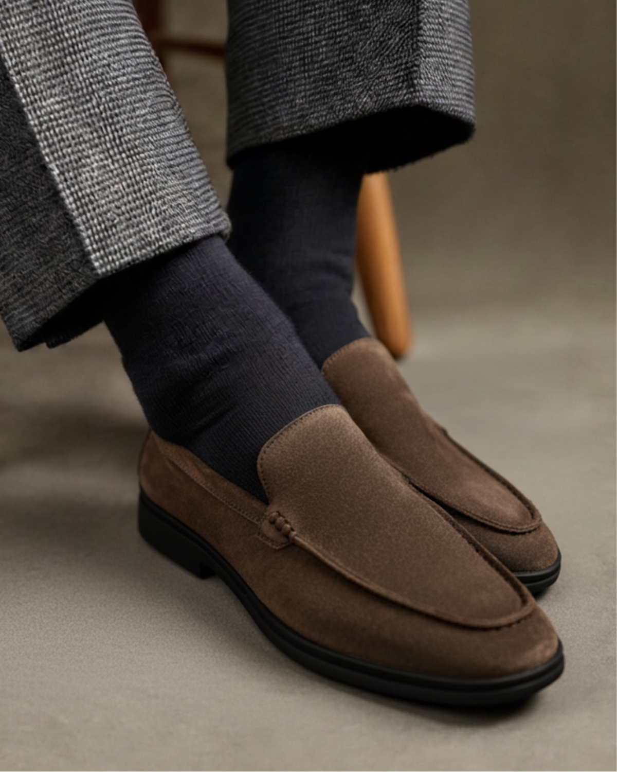 LIAM™ | PREMIUM SUEDE LOAFERS - BLACK SOLES
