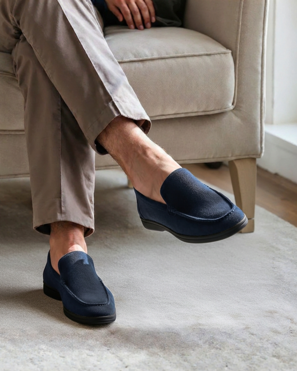 LIAM™ | PREMIUM SUEDE LOAFERS - BLACK SOLES