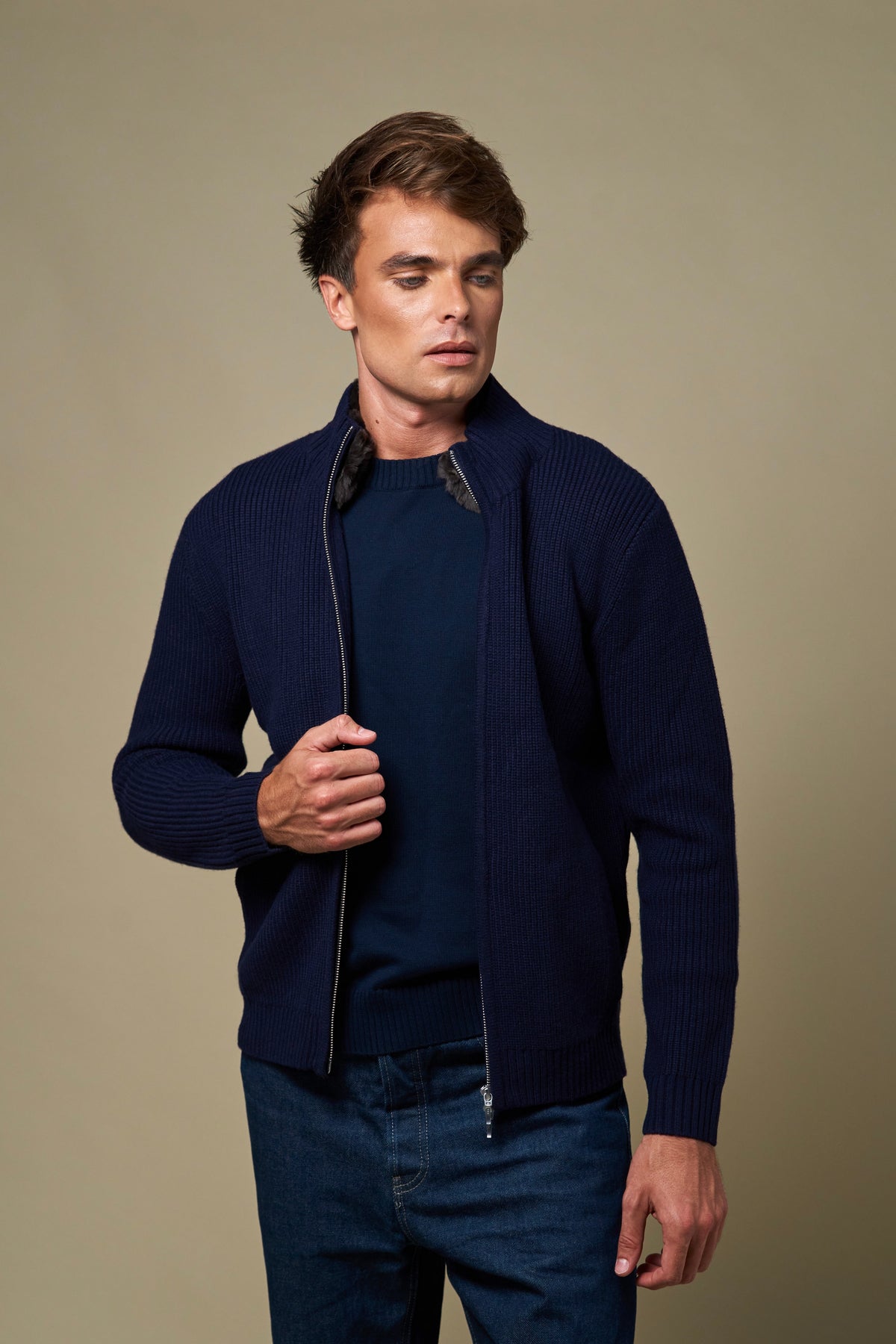 LIAM™ | Genuine Fur Collar Blouson