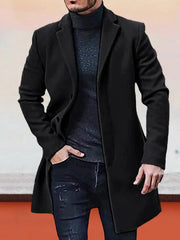 LIAM™ | Men’s Classic Single-Breasted Solid-Color Buckle Jacket
