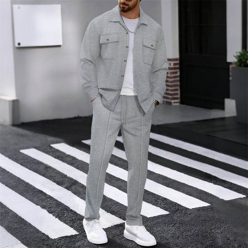 LIAM™ | Men's Waffle-Knit Textured Set