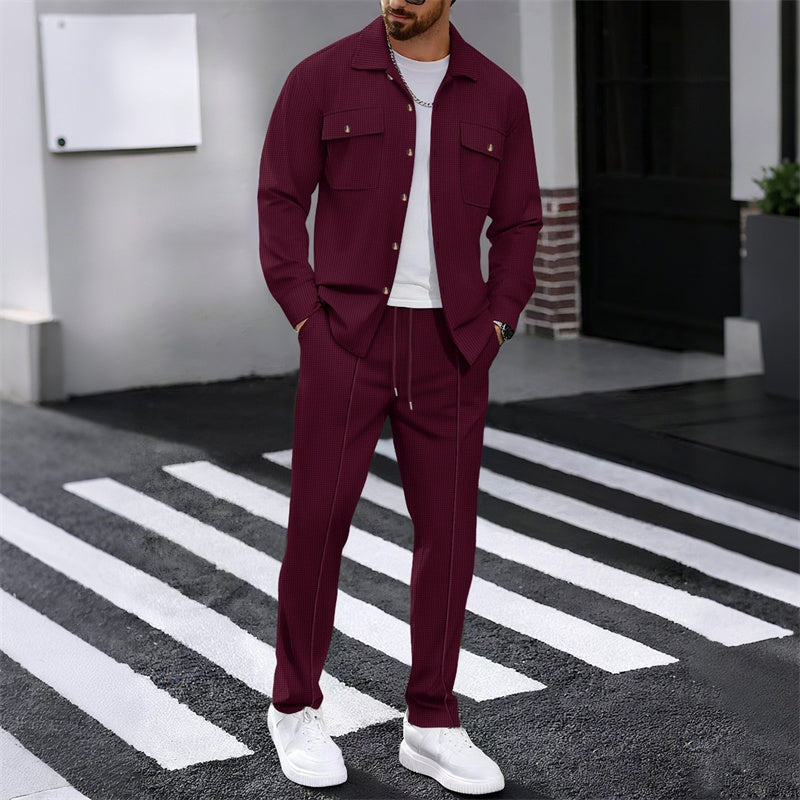 LIAM™ | Men's Waffle-Knit Textured Set