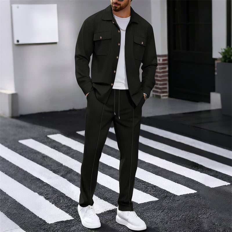 LIAM™ | Men's Waffle-Knit Textured Set