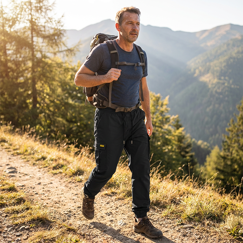 LIAM™ | Men's Cargo Joggers – Drawstring Waist & Tapered Fit
