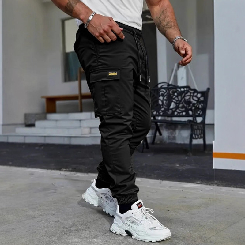 LIAM™ | Men's Cargo Joggers – Drawstring Waist & Tapered Fit