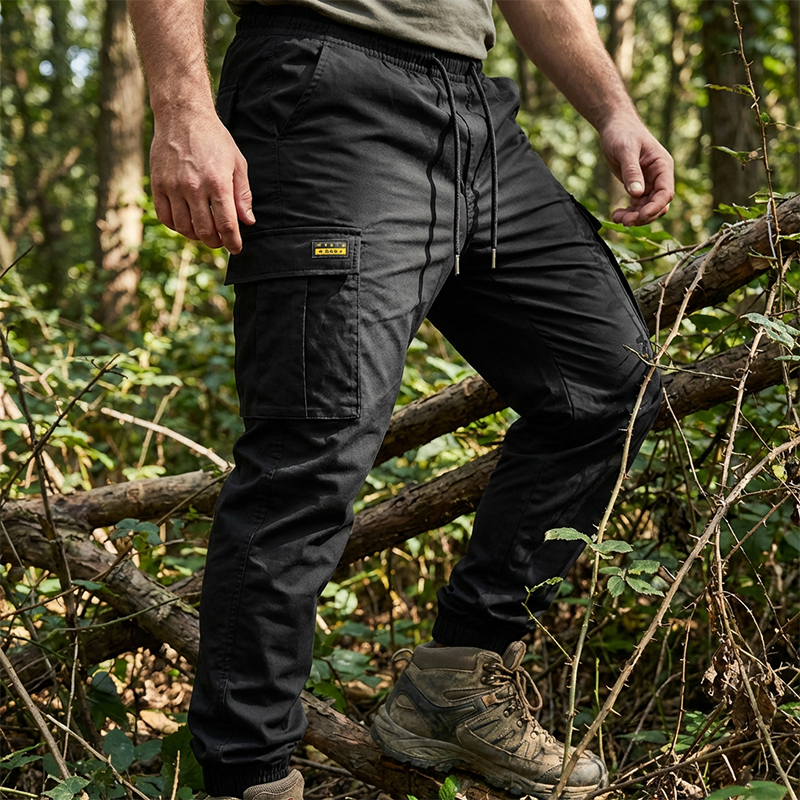 LIAM™ | Men's Cargo Joggers – Drawstring Waist & Tapered Fit