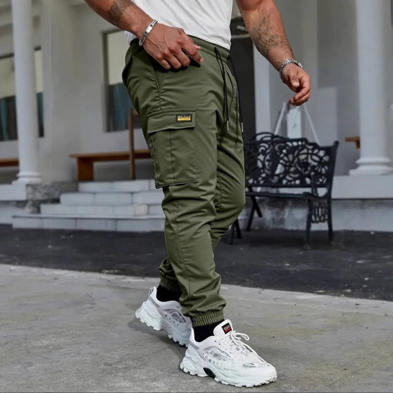 LIAM™ | Men's Cargo Joggers – Drawstring Waist & Tapered Fit