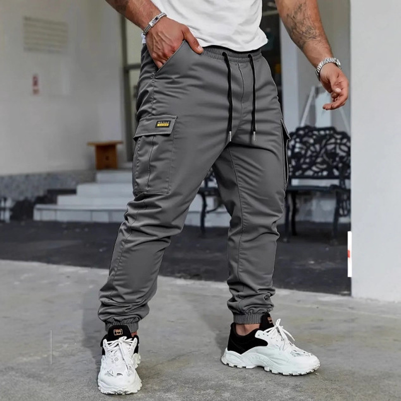 LIAM™ | Men's Cargo Joggers – Drawstring Waist & Tapered Fit
