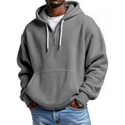 LIAM™ | Men's Knit Quarter-Zip Hoodie Sweatshirt