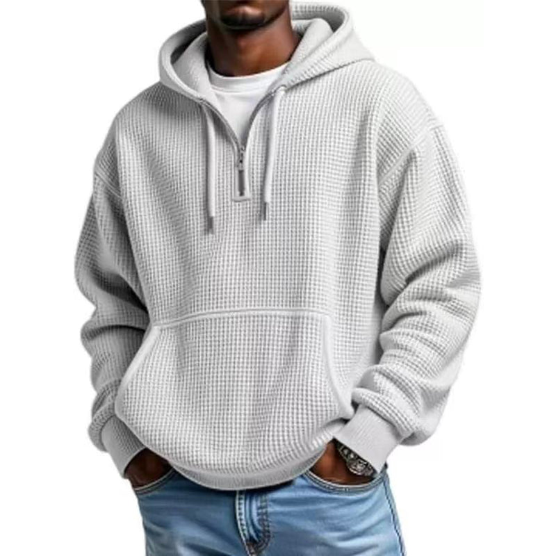 LIAM™ | Men's Knit Quarter-Zip Hoodie Sweatshirt
